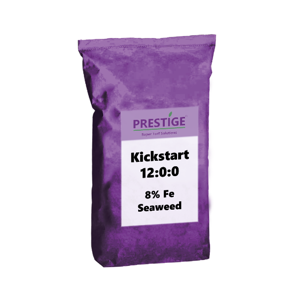 Prestige Fine Turf Kickstart 12-0-0 + 8% FE + Seaweed